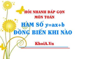 Hàm số y=ax+b đồng biến khi nào? Tìm m để hàm số đồng biến trên R Toán lớp 9